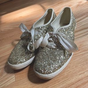 Keds x Kate Spade, Size 7.5, Gold